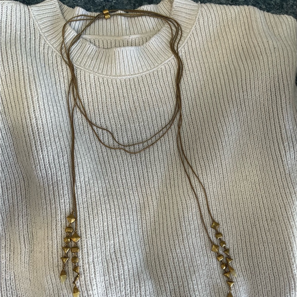 Stella and Dot Drawstring Gold Necklace